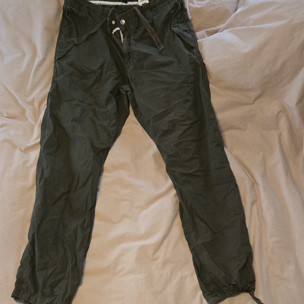H&M Dark Olive Green Utility Pants for Men Size 34 Waist